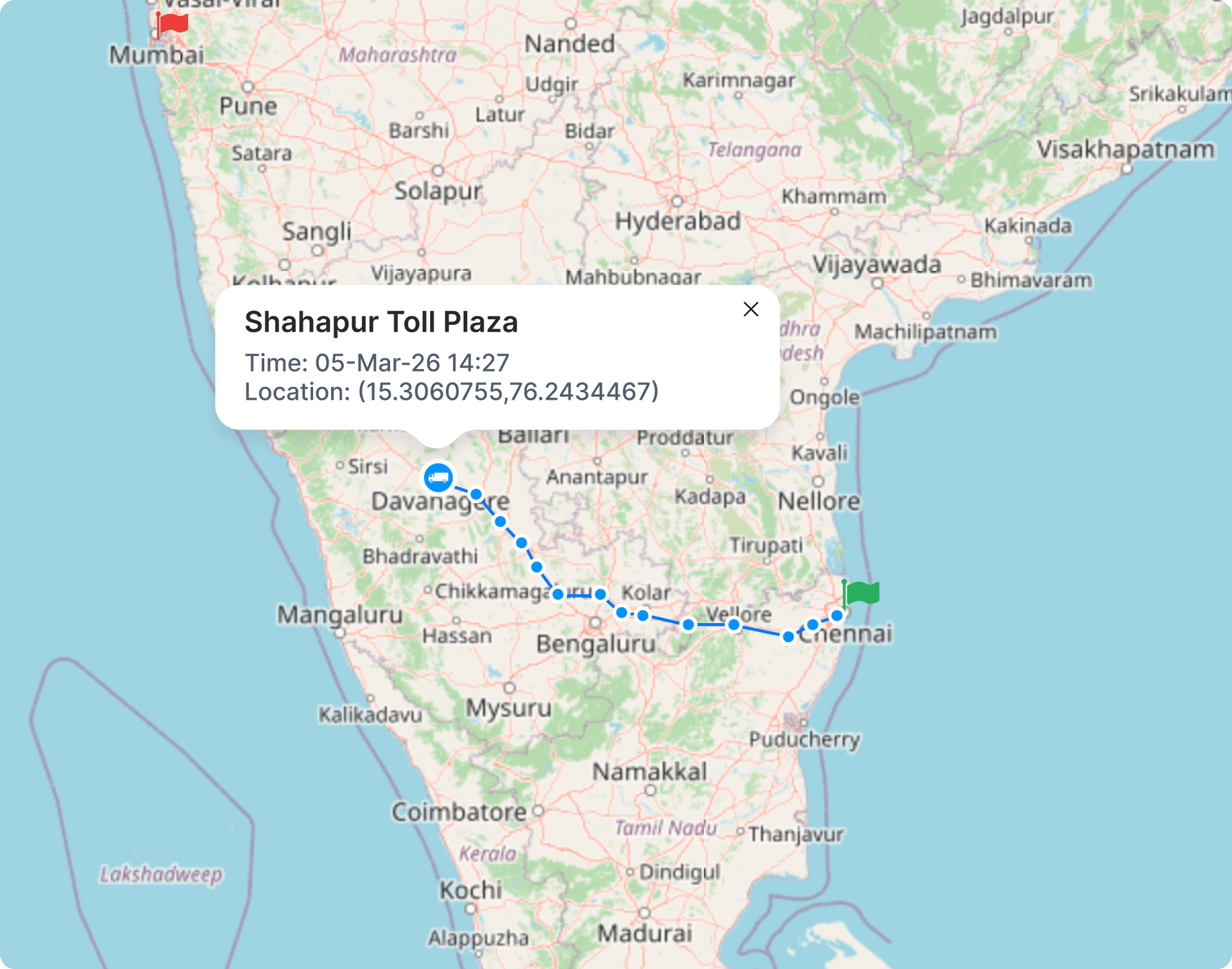 tracking summary card